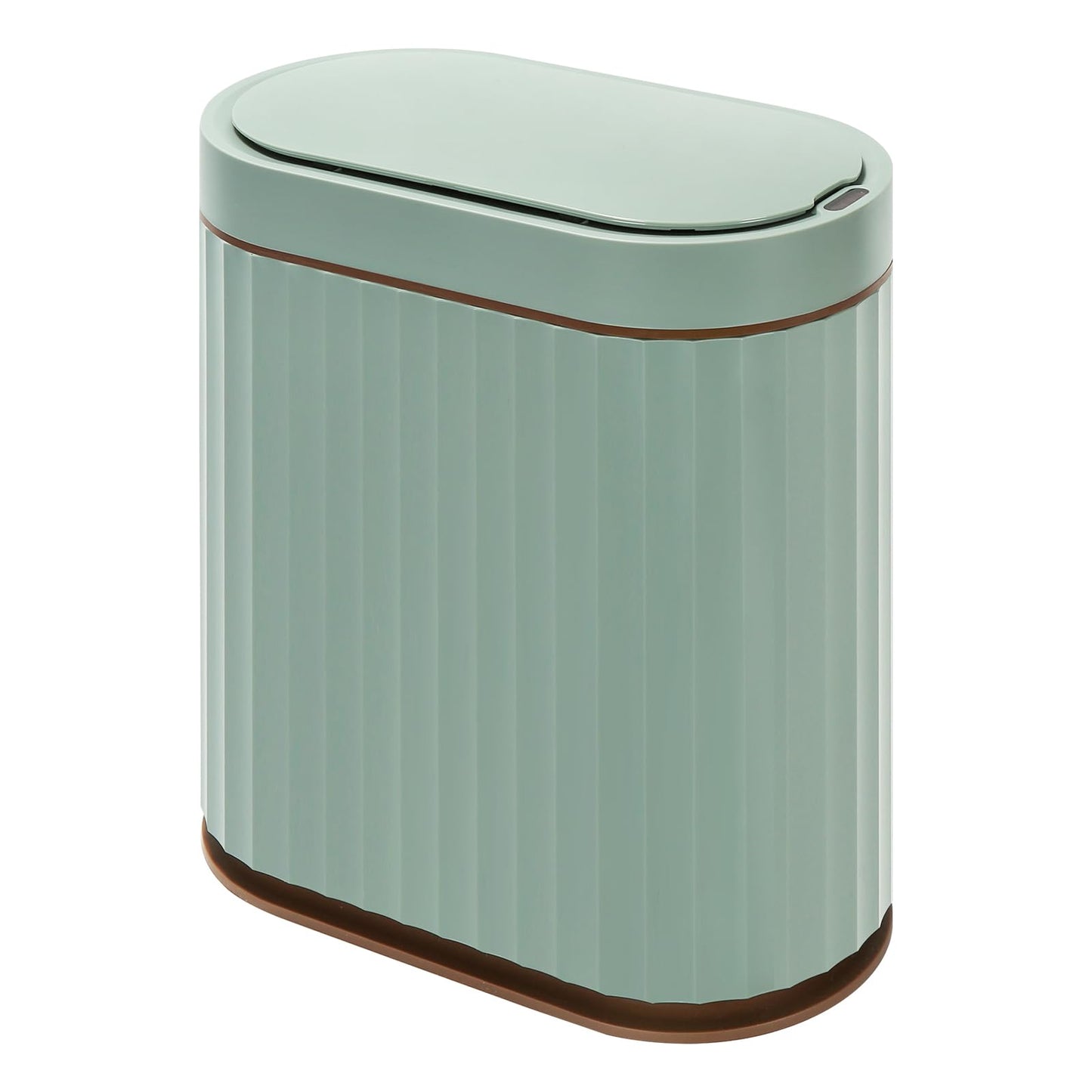 ELPHECO Automatic Motion Sensor Trash Can - 2 Gallon Slimline for Bathroom, Bedroom, Kitchen, Office - White with Gold Trim